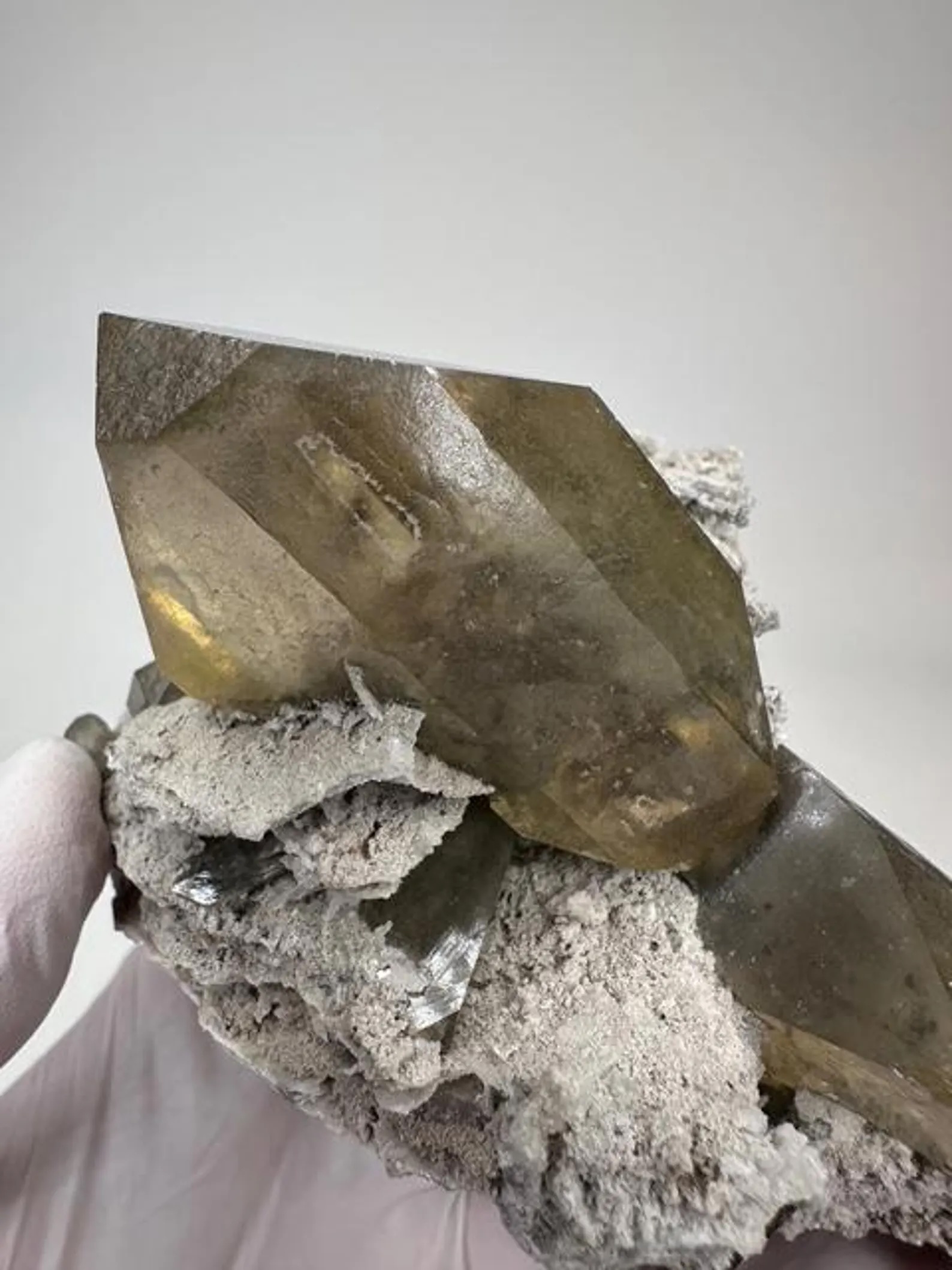 Barite – Gem-Clear Honey-Colored Tabular Crystal Cluster