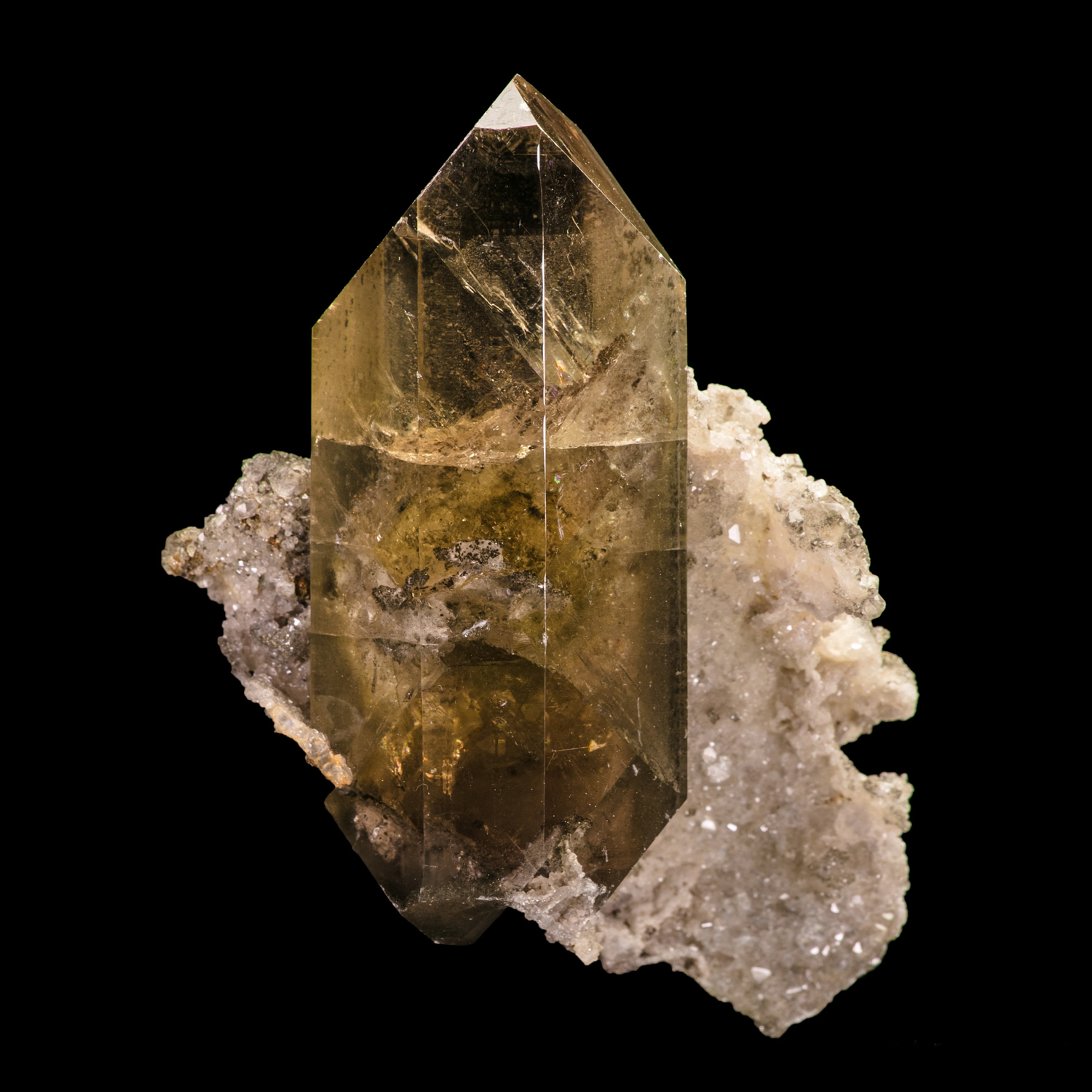 Baryte – Exceptional Gem-Clear Double-Terminated Honey Crystal on Matrix