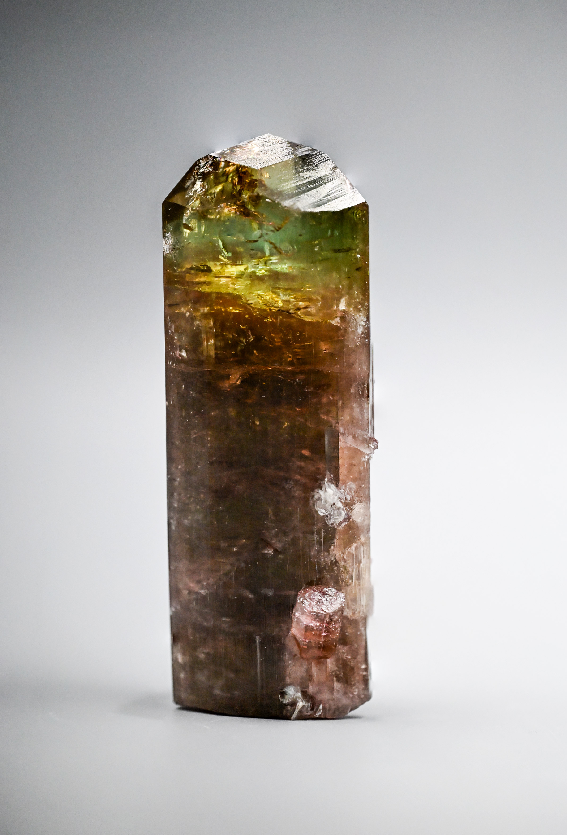 Elbaite Tourmaline – Lemon Pocket, Gem Crystal with Rare Yellow Zoning