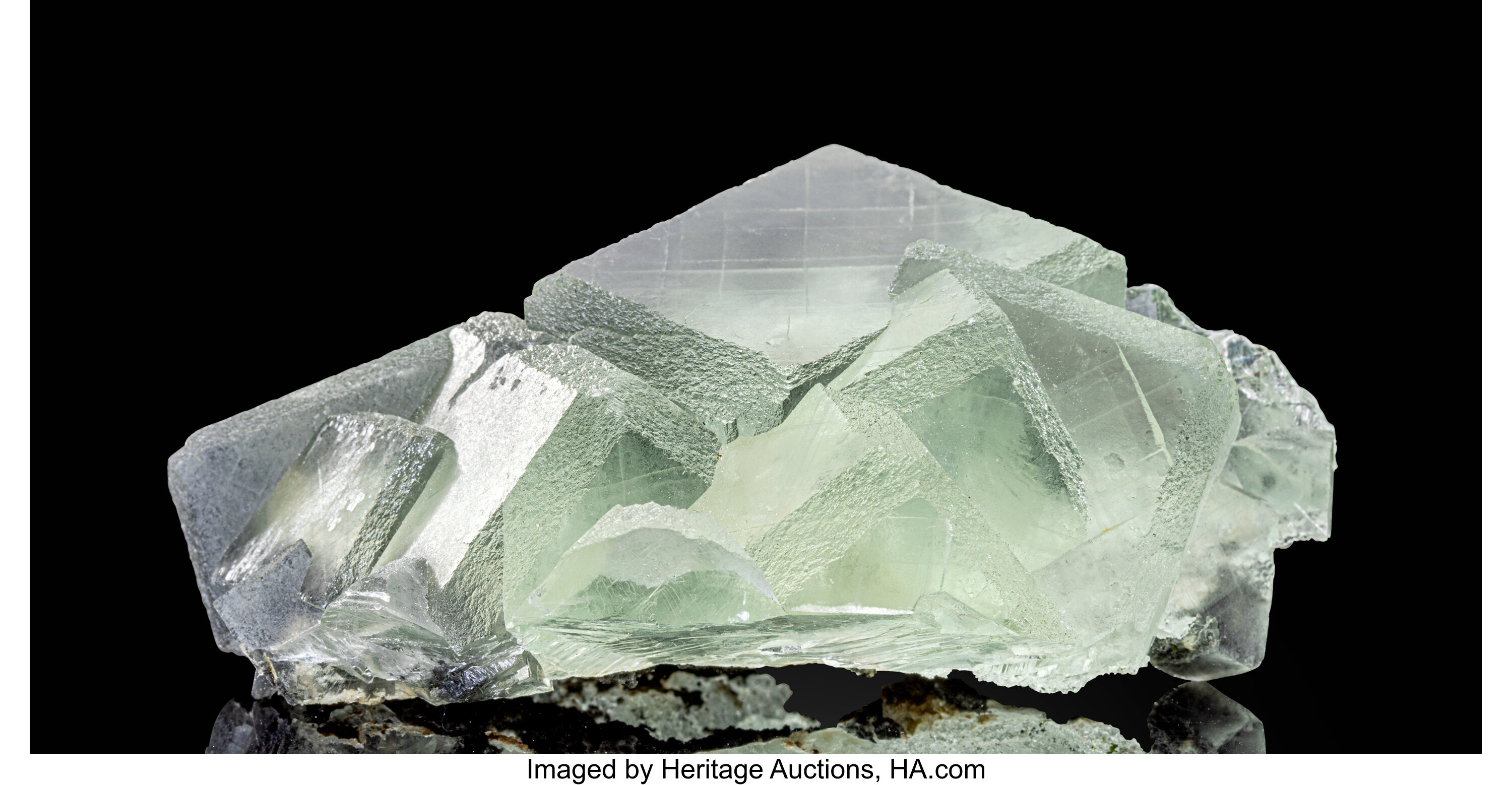 Fluorite - Green, Clear Cube Conglomerate