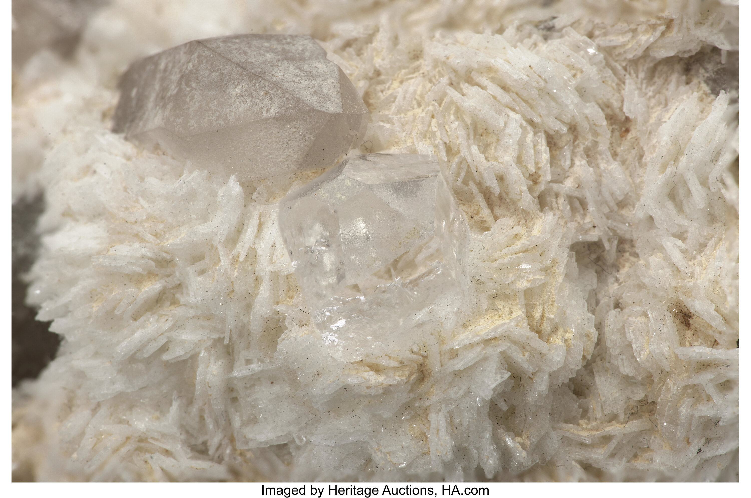 Gem Topaz on White Cleavelandite Matrix