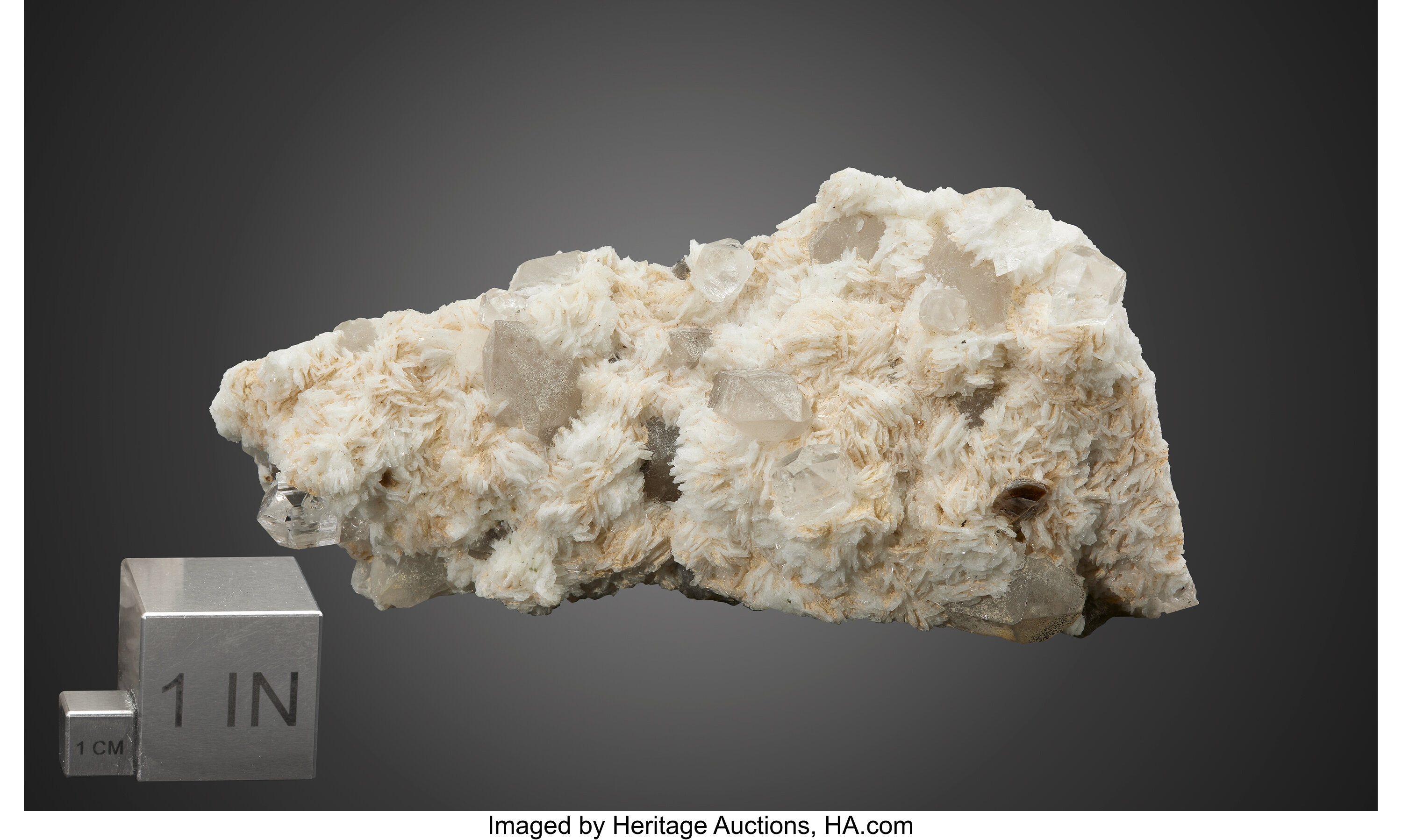 Gem Topaz on White Cleavelandite Matrix