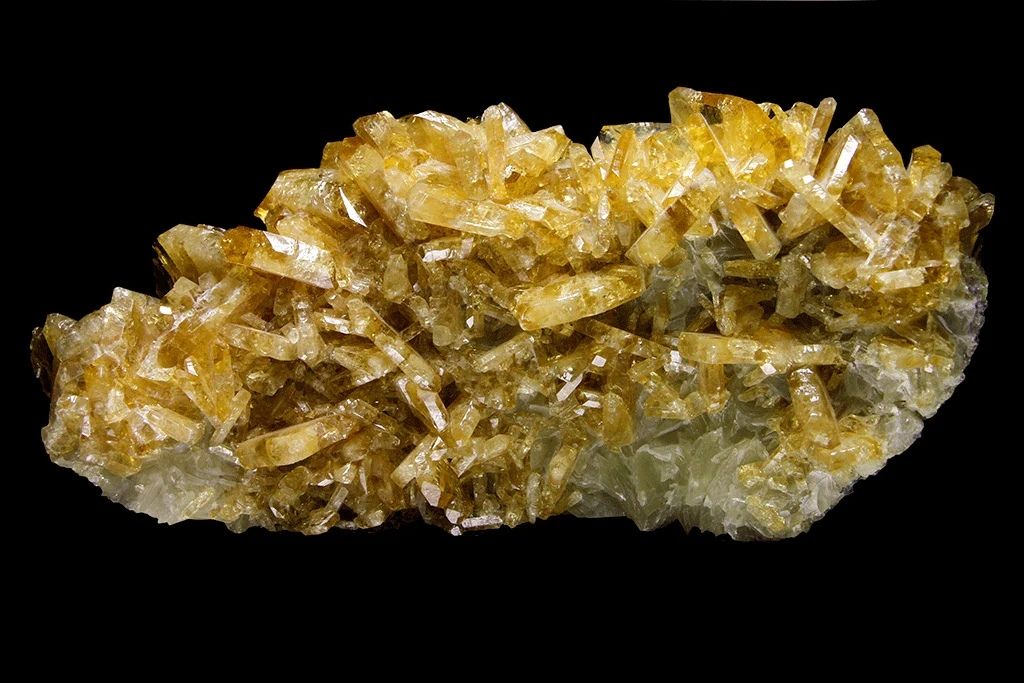 Golden Barite on Calcite, Old Find