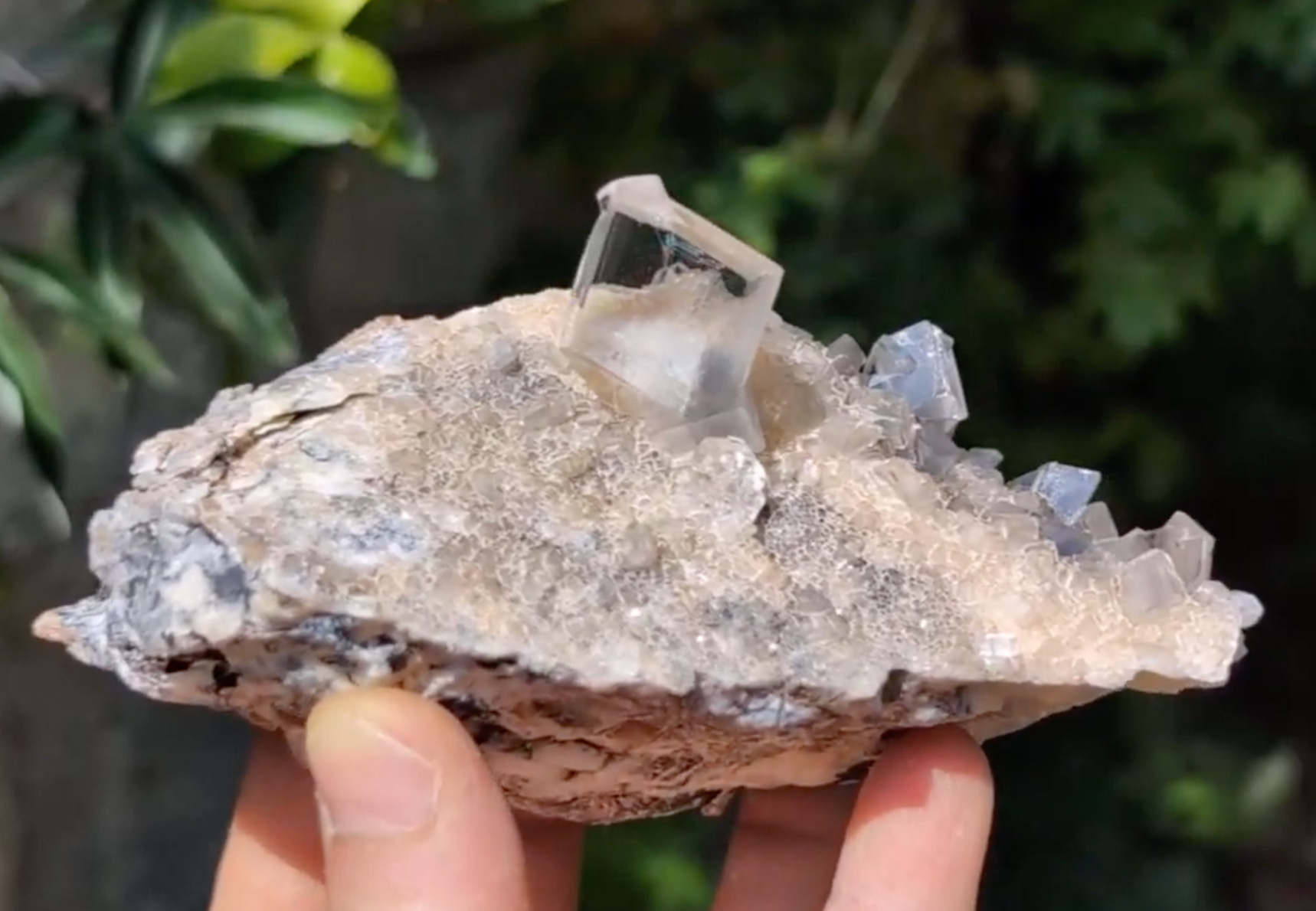 Dolomite - Gem Crystal on Matrix With Rainbow Luster