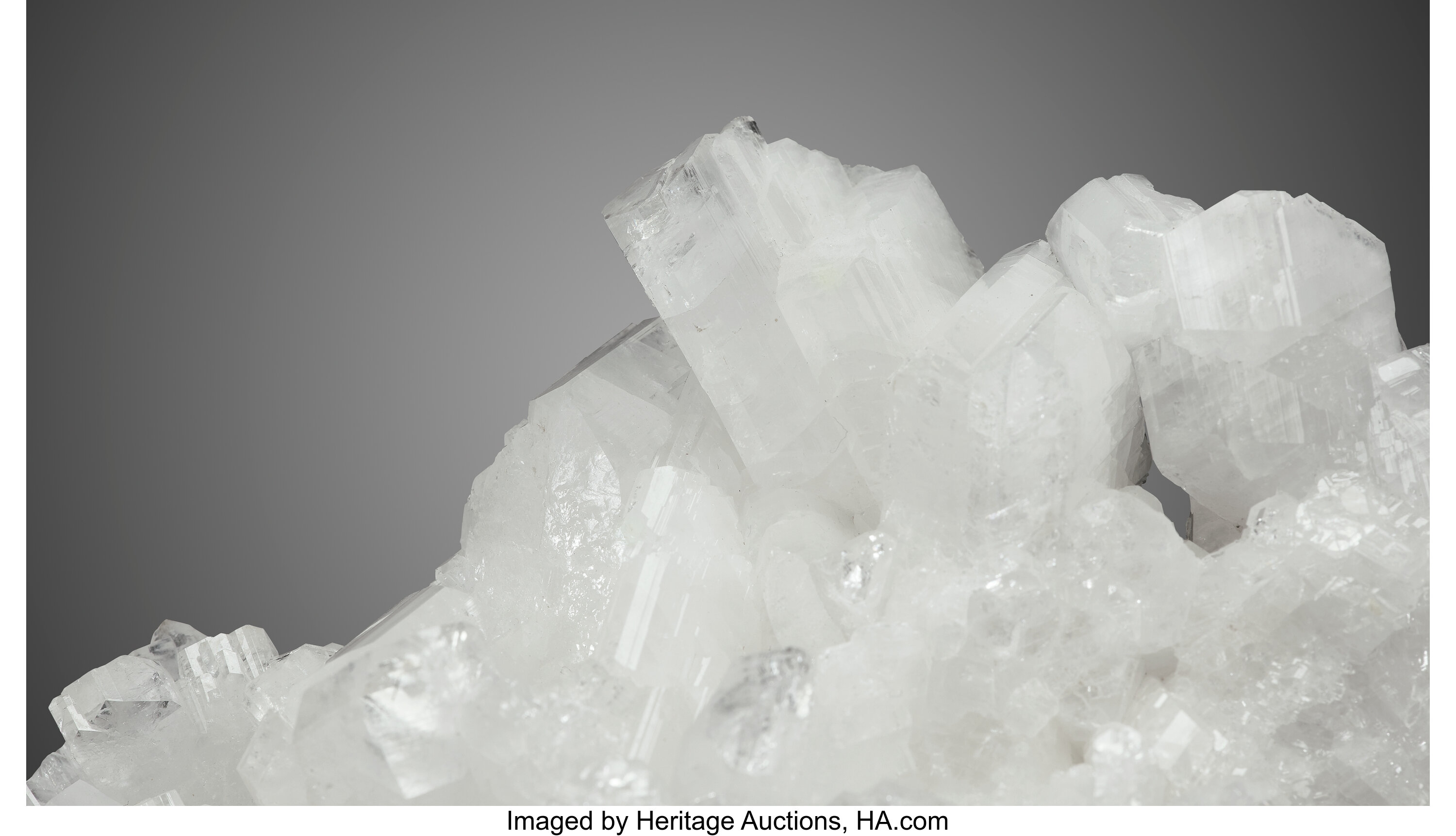 Albite - Gem Crystal Plate Pristine White And Clear Terminations