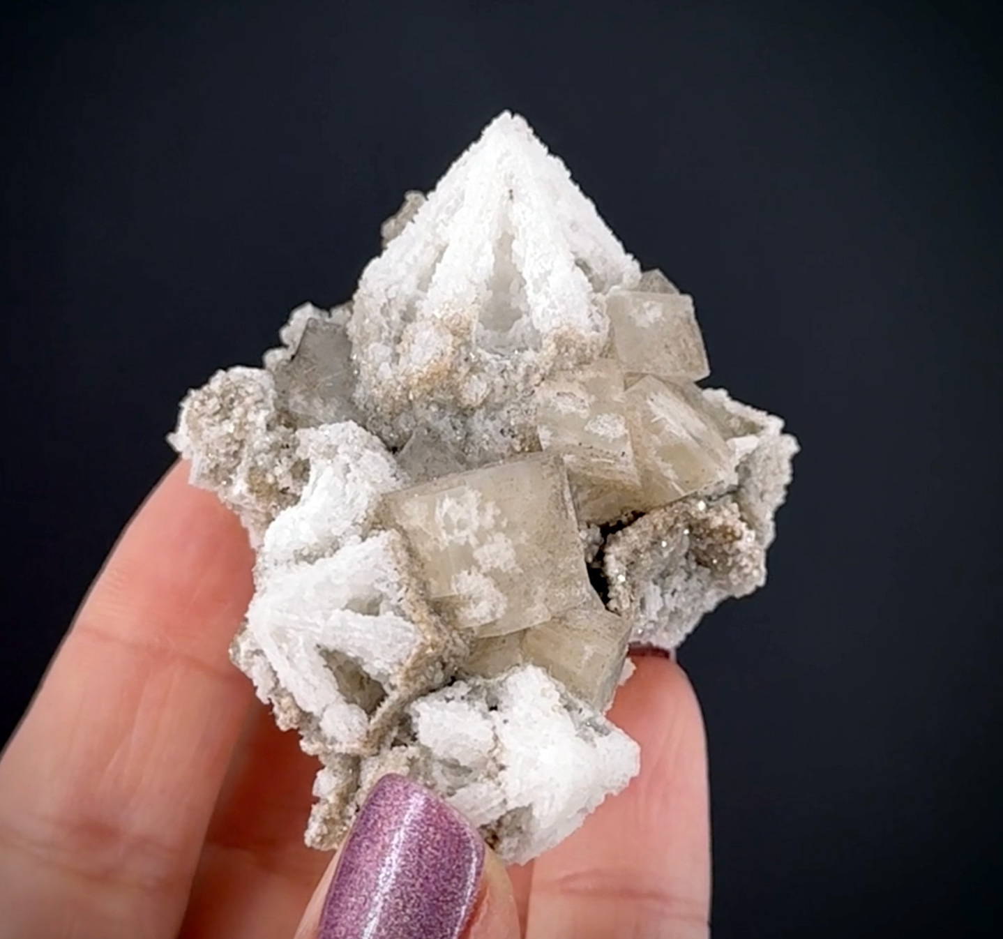 Quartz on Quartz with Calcite