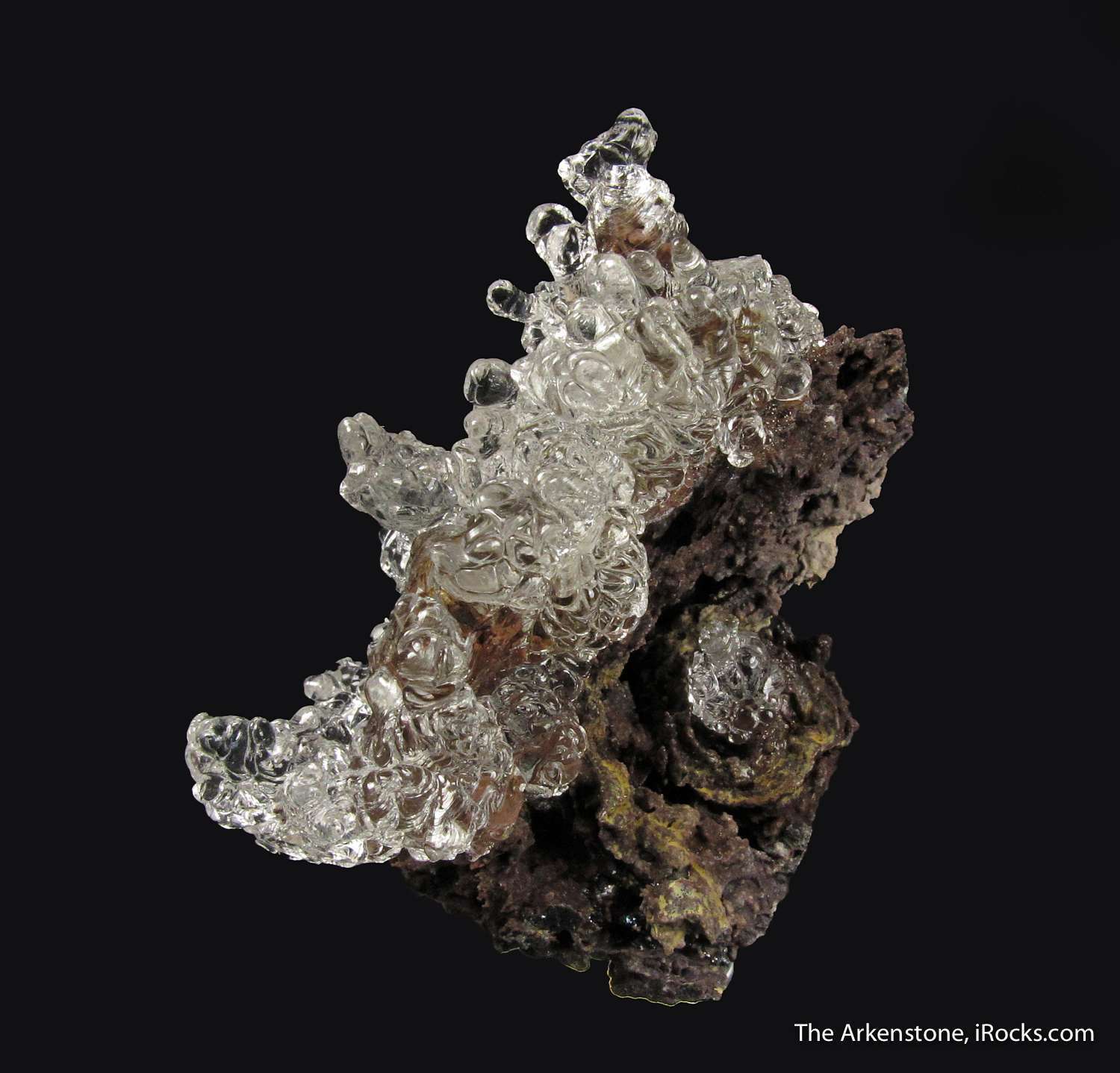 Hyalite Opal - Clear Crystals Exuding Exception Green Under UV