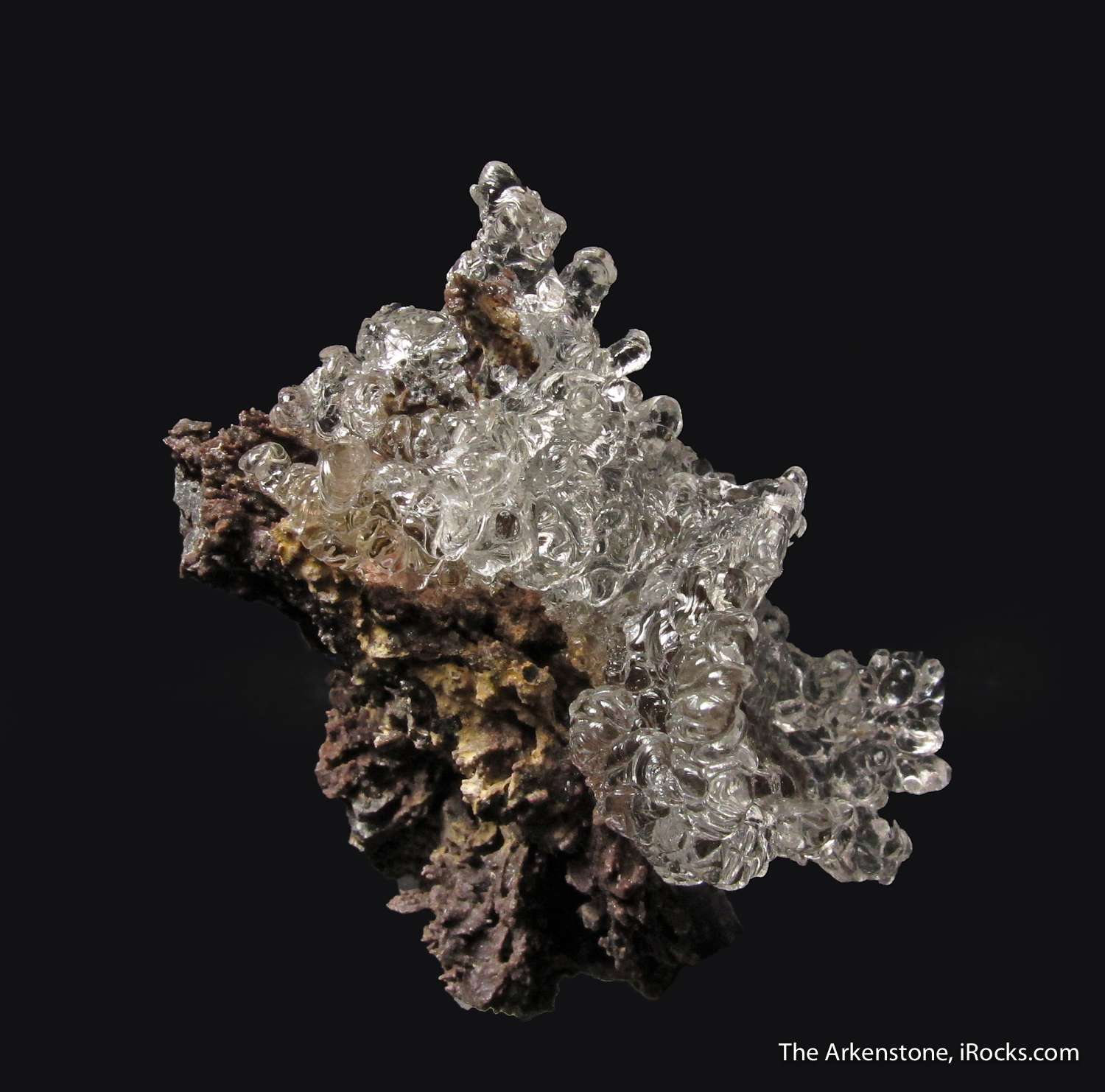 Hyalite Opal - Clear Crystals Exuding Exception Green Under UV