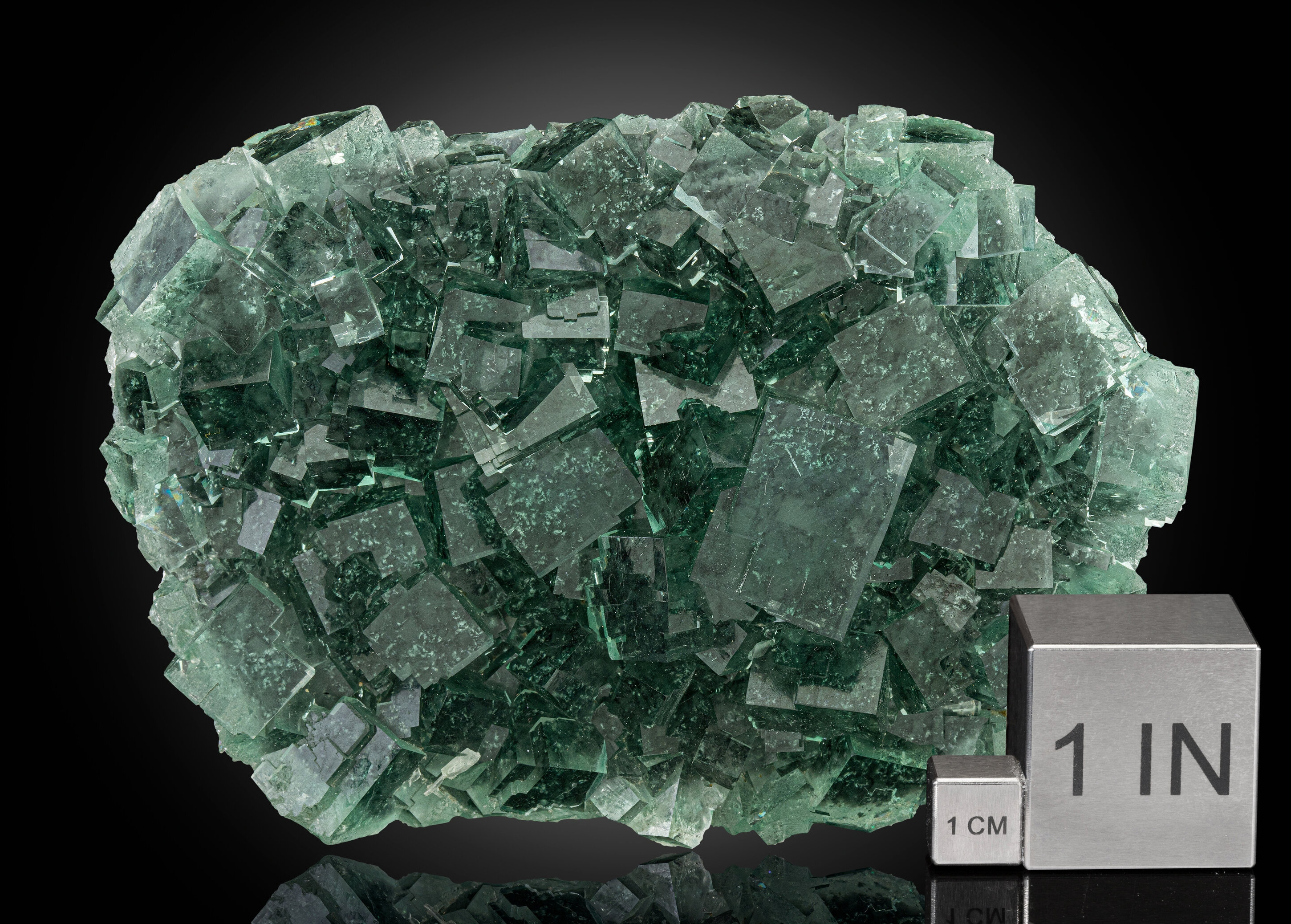 Gem Clear Fluorite Plate on Green Matrix