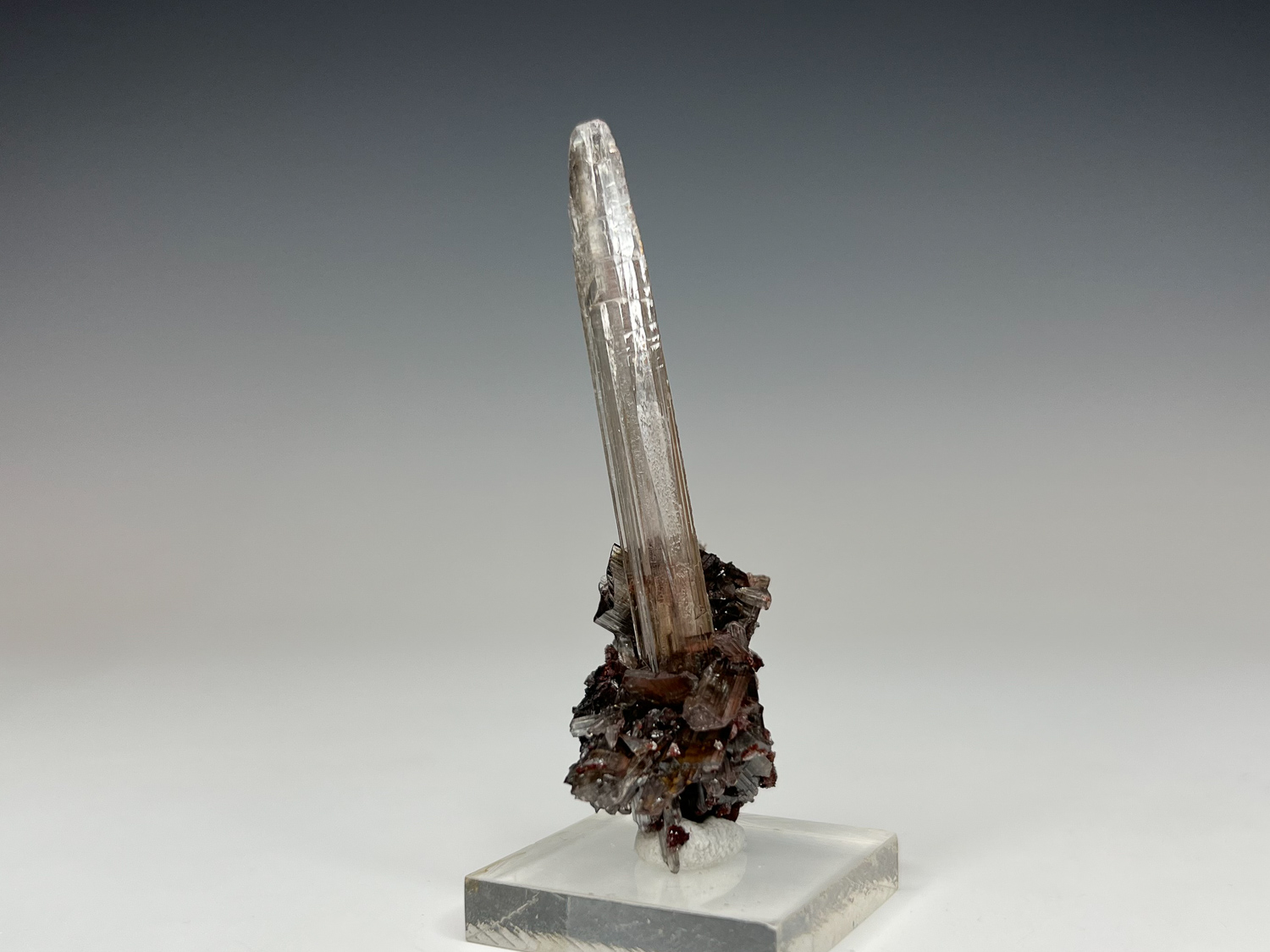 Cerussite - Jackstraw Spear on Iron-Stained Blades, Congo