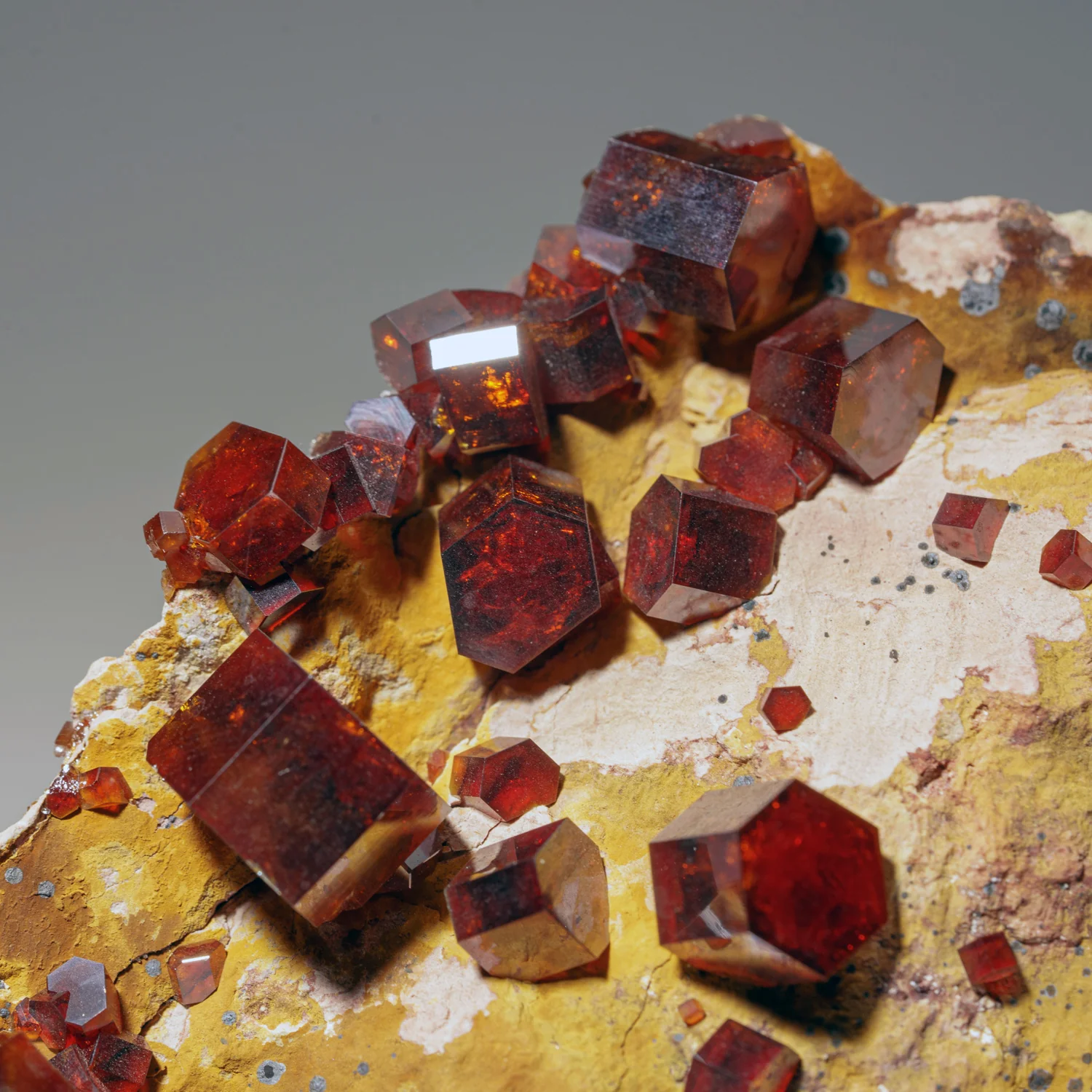 Vanadinite (Cherry Red) Cluster on Matrix