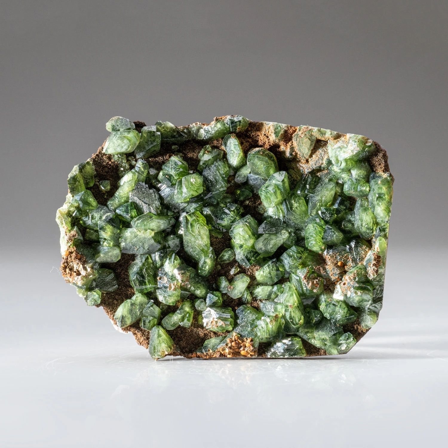 Ludlamite Cluster on Siderite