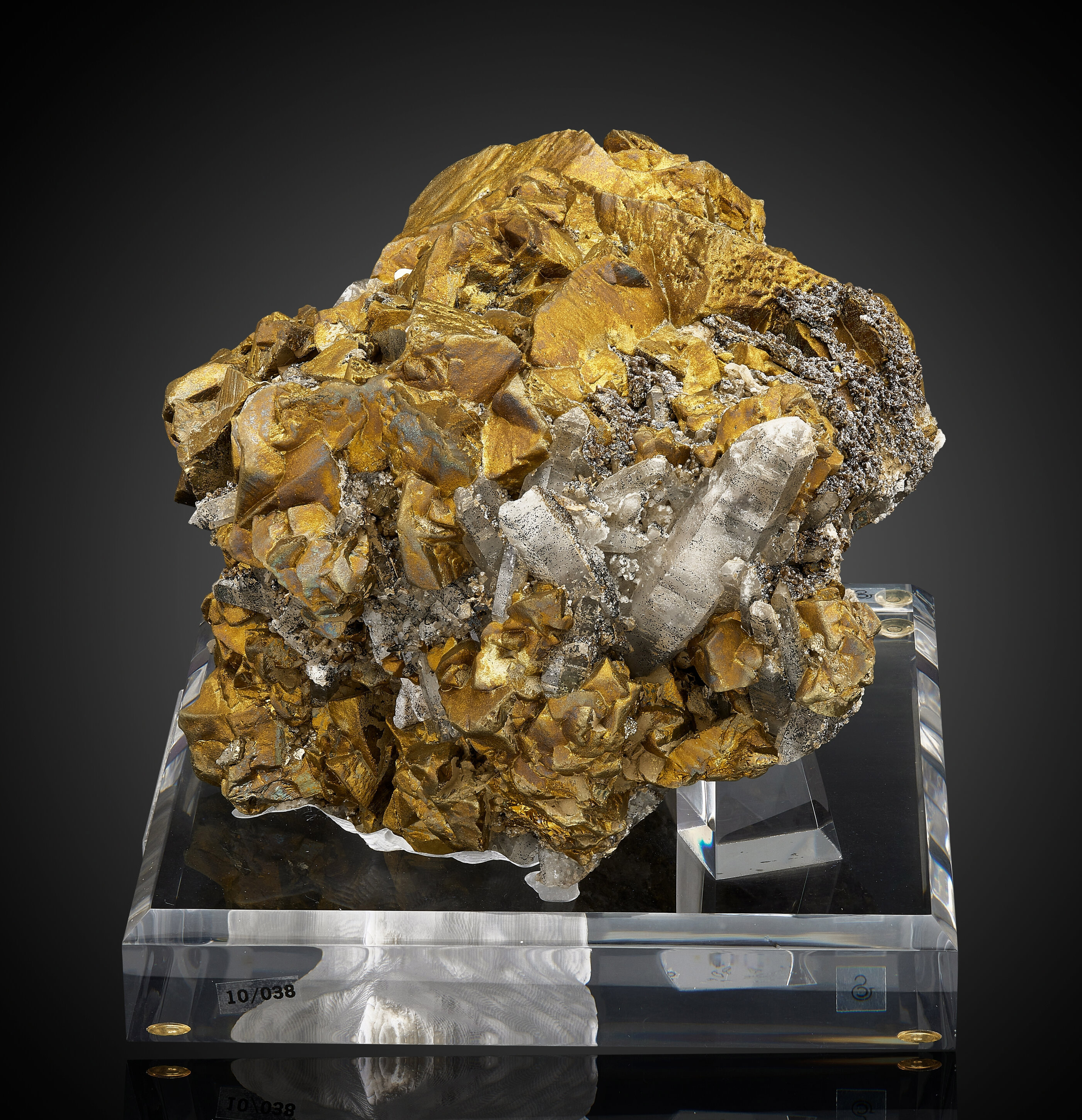 Chalcopyrite Large Specimen with Quartz