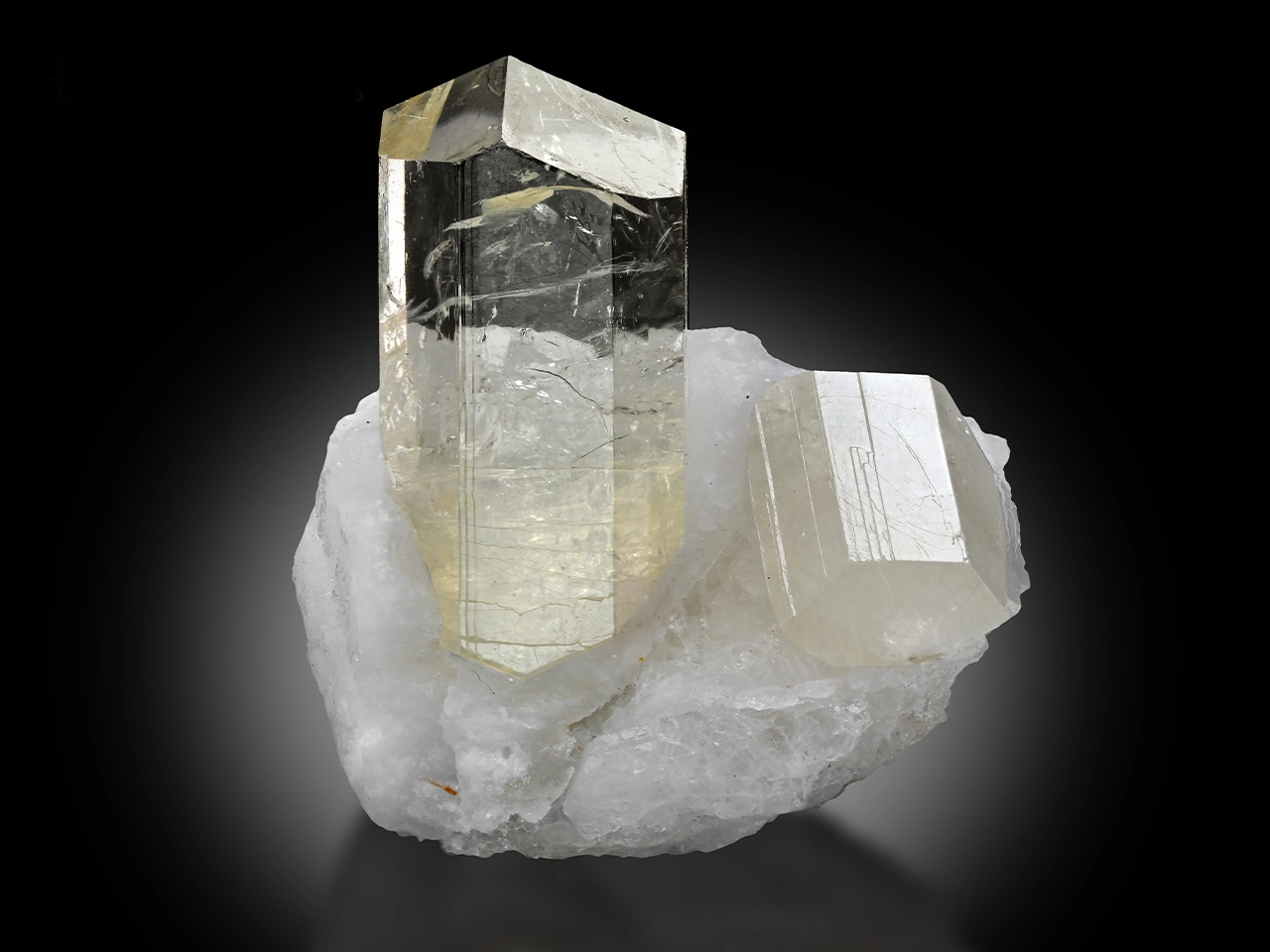 Gem Yellow Scapolite on Quartz Matrix