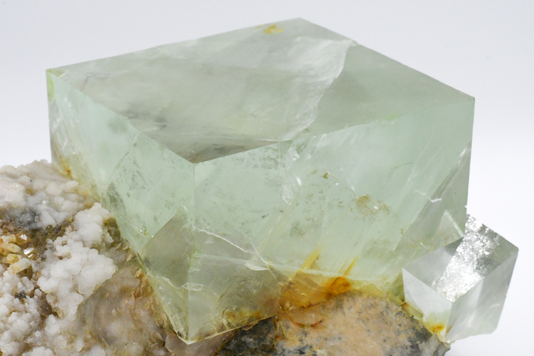 Massive Fluorite Cube on Matrix Ex-Museum