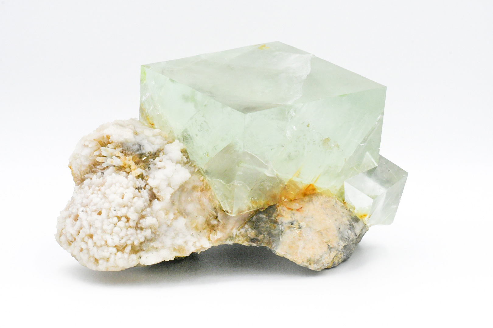 Massive Fluorite Cube on Matrix Ex-Museum