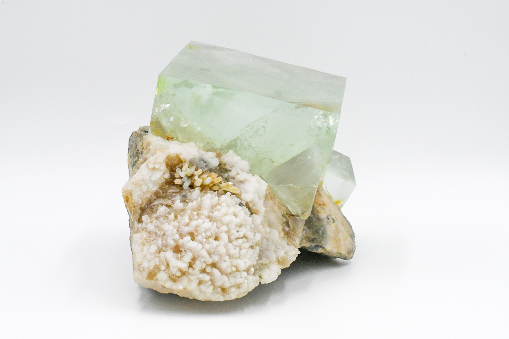 Massive Fluorite Cube on Matrix Ex-Museum