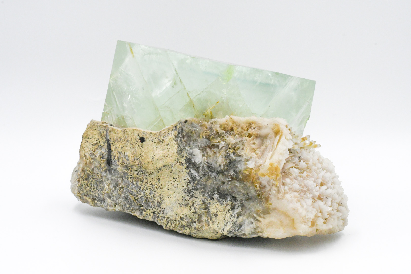 Massive Fluorite Cube on Matrix Ex-Museum