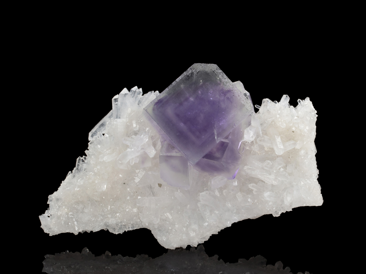 Fluorite on Quartz Matrix - Stunning Phantom-Zoning - China