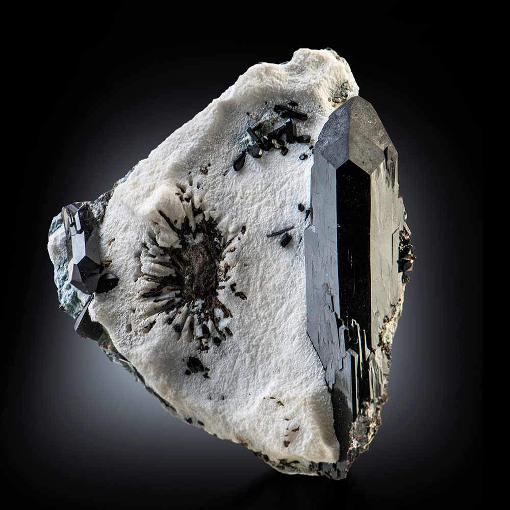 Neptunite on Natrolite - Classic San Benito Masterpiece